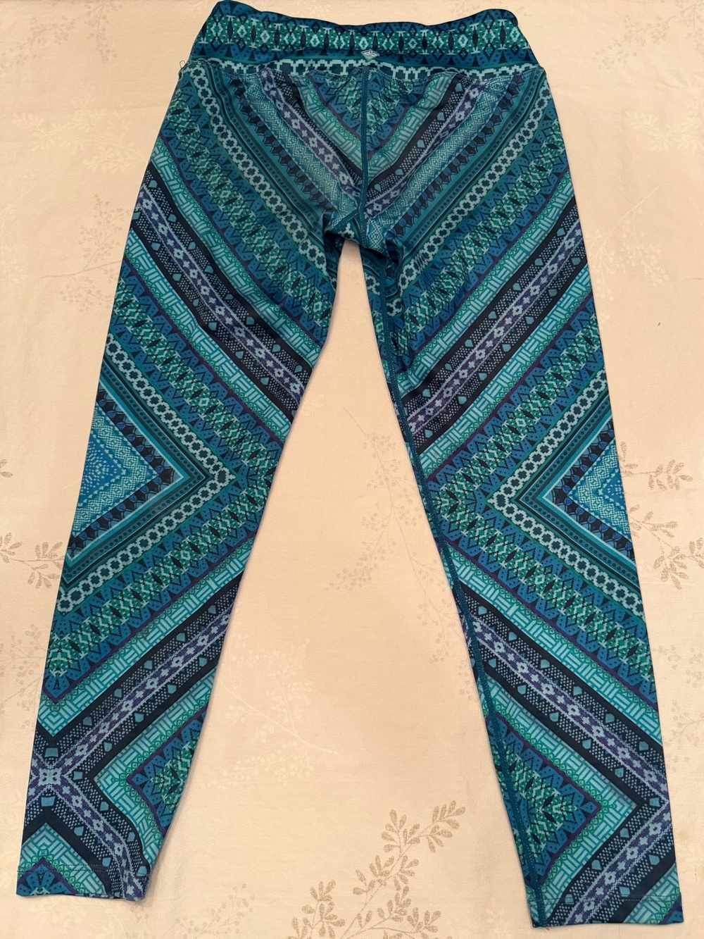 Prana Teal Geo Print Leggings Size XS